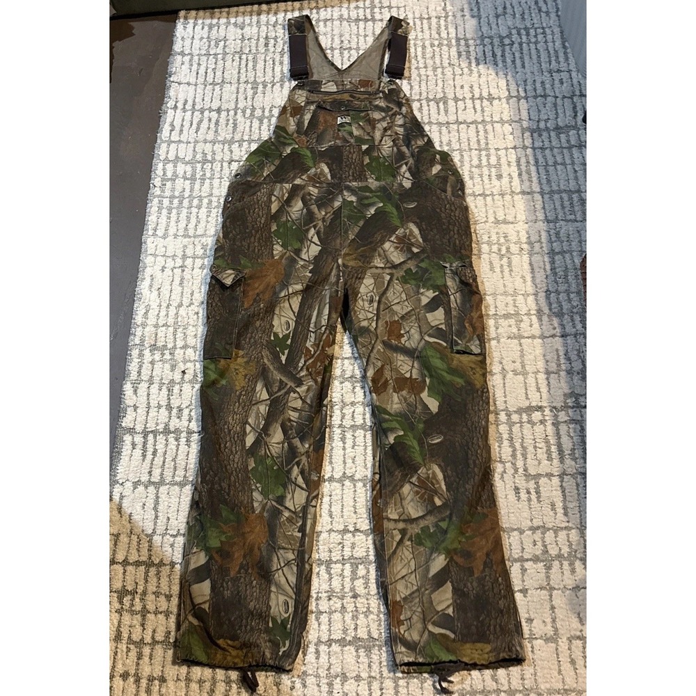 Vintage Walls - Outdoors RealTree Hardwood Camo Bib Overalls 44 X 32